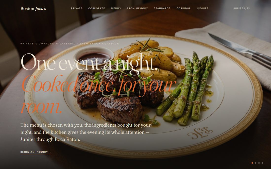 Boston Jack&rsquo;s catering site